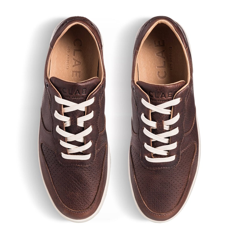 CLAE MALONE Shoes Womens USA709-Y25 In Cocoa Leather